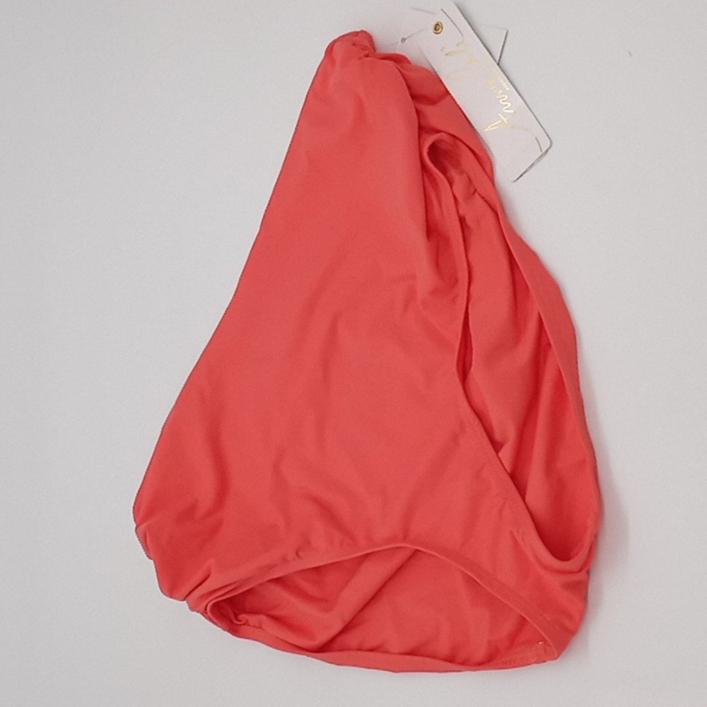 Anne Cole Convertible High-Waist Shirred Bikini Bottom Juicy Coral XL